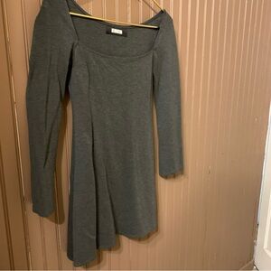 Reformation Charcoal Long Sleeve Dress